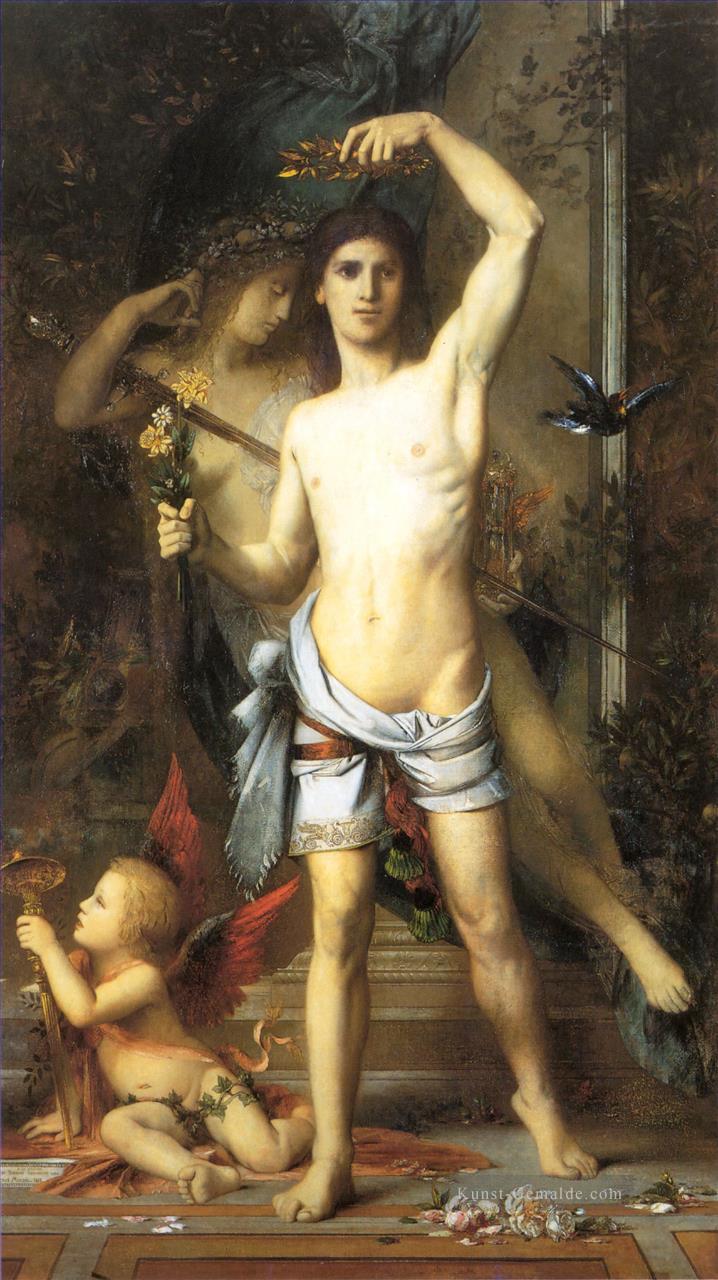 Der junge Mann und Tod Symbolismus biblischen mythologischen Gustave Moreau Ölgemälde